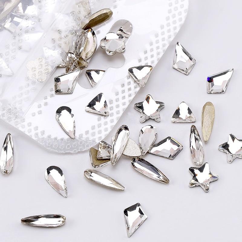 Aurora Irregular Crystal Rhinestones, Mixed Size