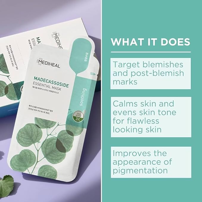 ★BESTSELLING★ Korean Sheet Mask - MEDIHEAL Madecassoside Essential Face Mask For All Skin Types