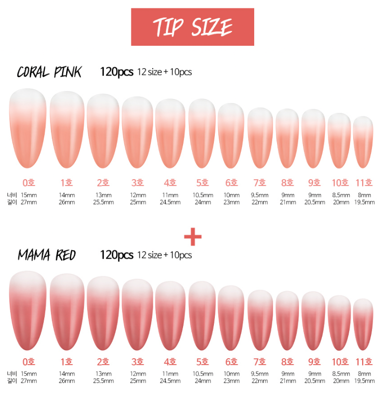 DIAMI - CANOE Gra Tips - Coral Pink & Mama Red