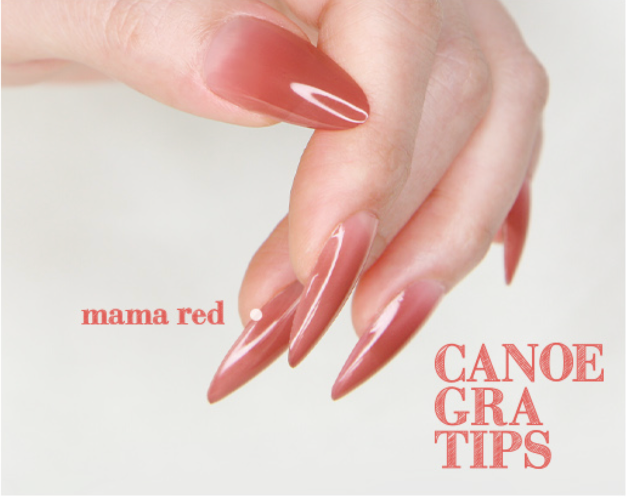 DIAMI - CANOE Gra Tips - Coral Pink & Mama Red