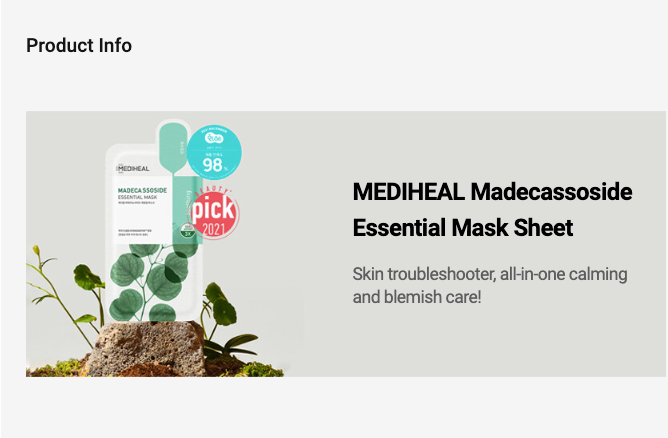 ★BESTSELLING★ Korean Sheet Mask - MEDIHEAL Madecassoside Essential Face Mask For All Skin Types