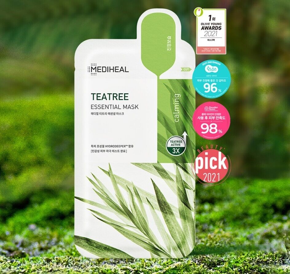 ★BESTSELLING★ Korean Sheet Mask - MEDIHEAL Tea Tree Essential Face Mask For All Skin Types
